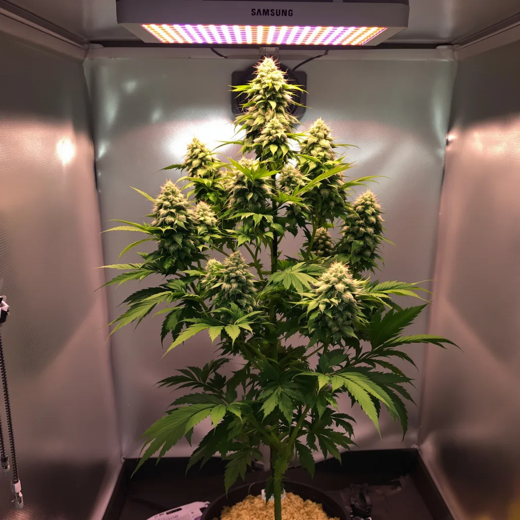 Plante de cannabis Fresh Powder en floraison — 120-180 cm féminisée
