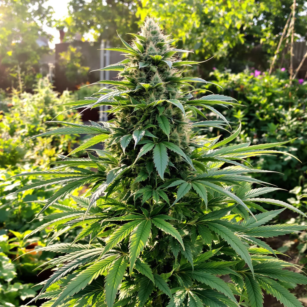 Fruitylicious 76% indica / 24% sativa — fleur avec trichomes visibles