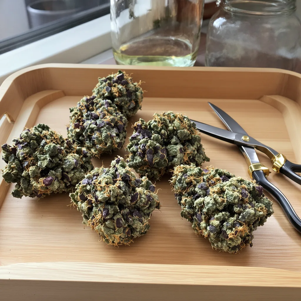 Fucking Incredible 66% indica / 34% sativa — fleur avec trichomes visibles