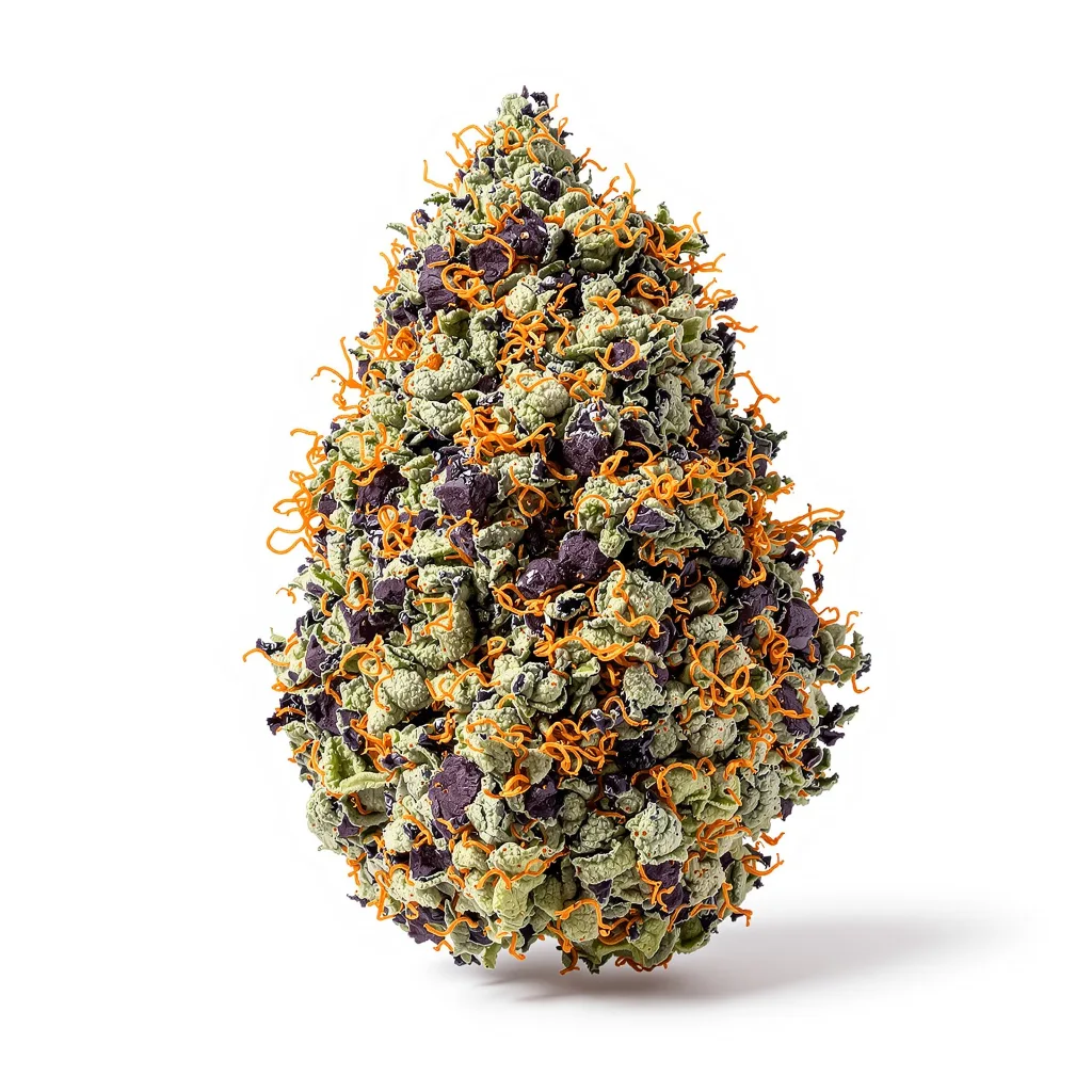 Fucking Incredible 66% indica / 34% sativa — fleur avec trichomes visibles