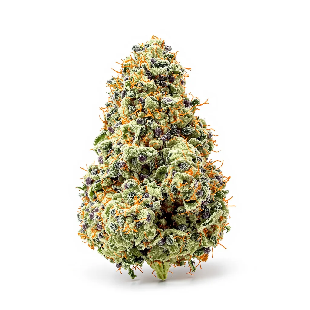 Funky Monkey 58% indica / 42% sativa — fleur avec trichomes visibles