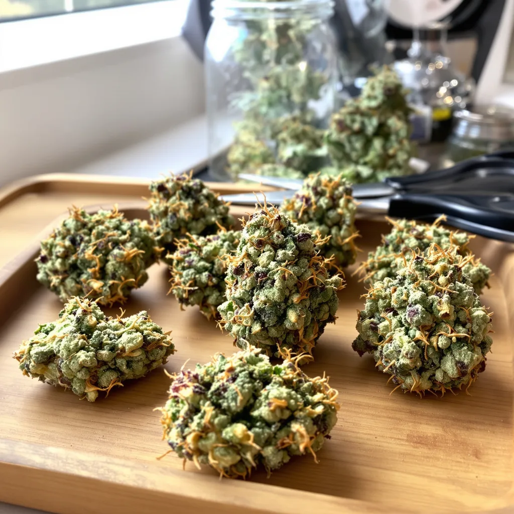 Future 45% indica / 55% sativa — fleur avec trichomes visibles