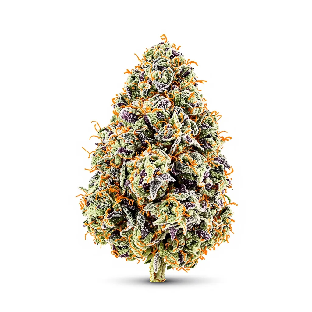 G.O.A.T Mixpack 45% indica / 55% sativa — fleur avec trichomes visibles