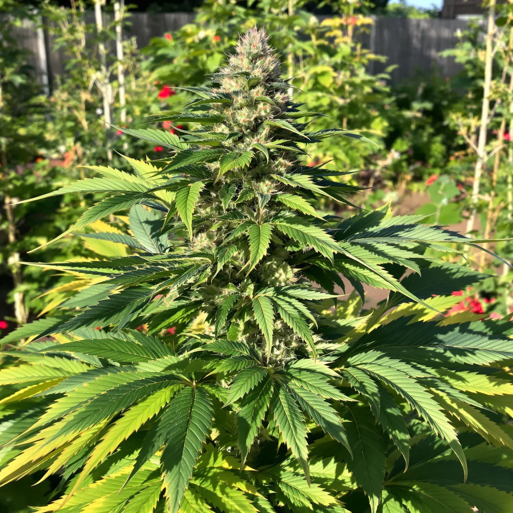 G13 85% indica / 15% sativa — fleur avec trichomes visibles