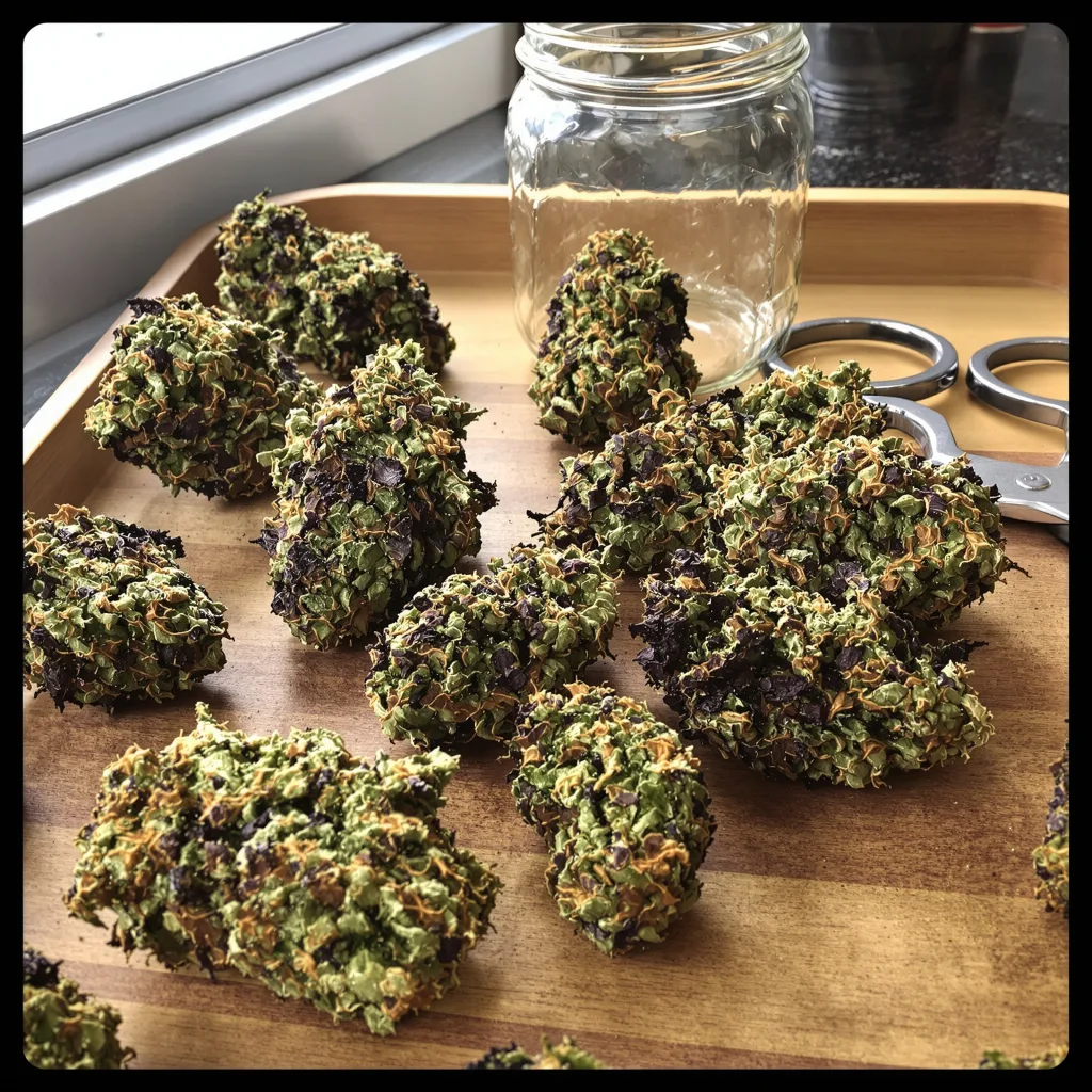 G13 Widow 65% indica / 35% sativa — fleur avec trichomes visibles