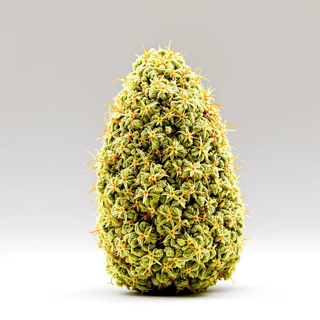 Galactic Jack 20% indica / 80% sativa — fleur avec trichomes visibles