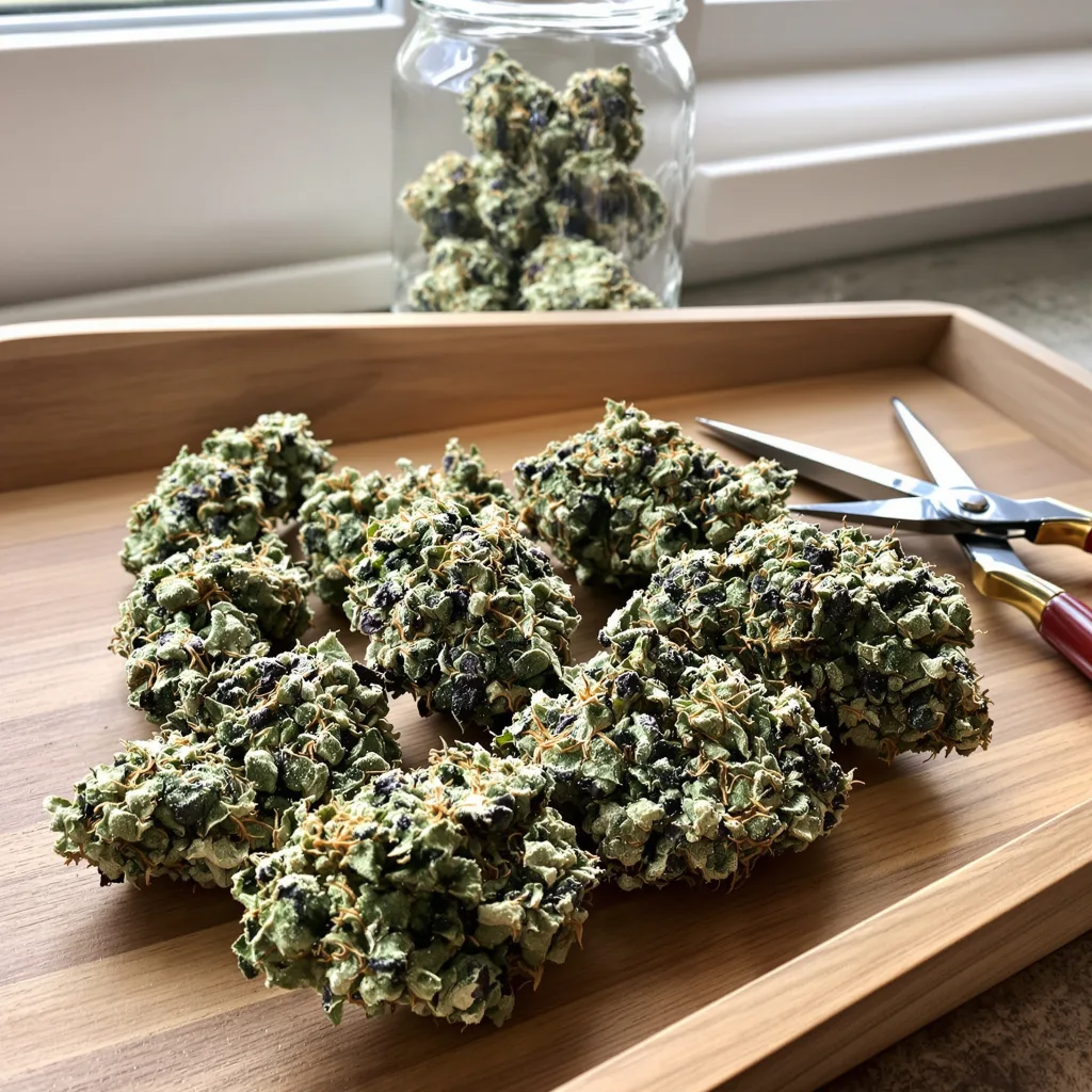 Game Changer 60% indica / 40% sativa — fleur avec trichomes visibles