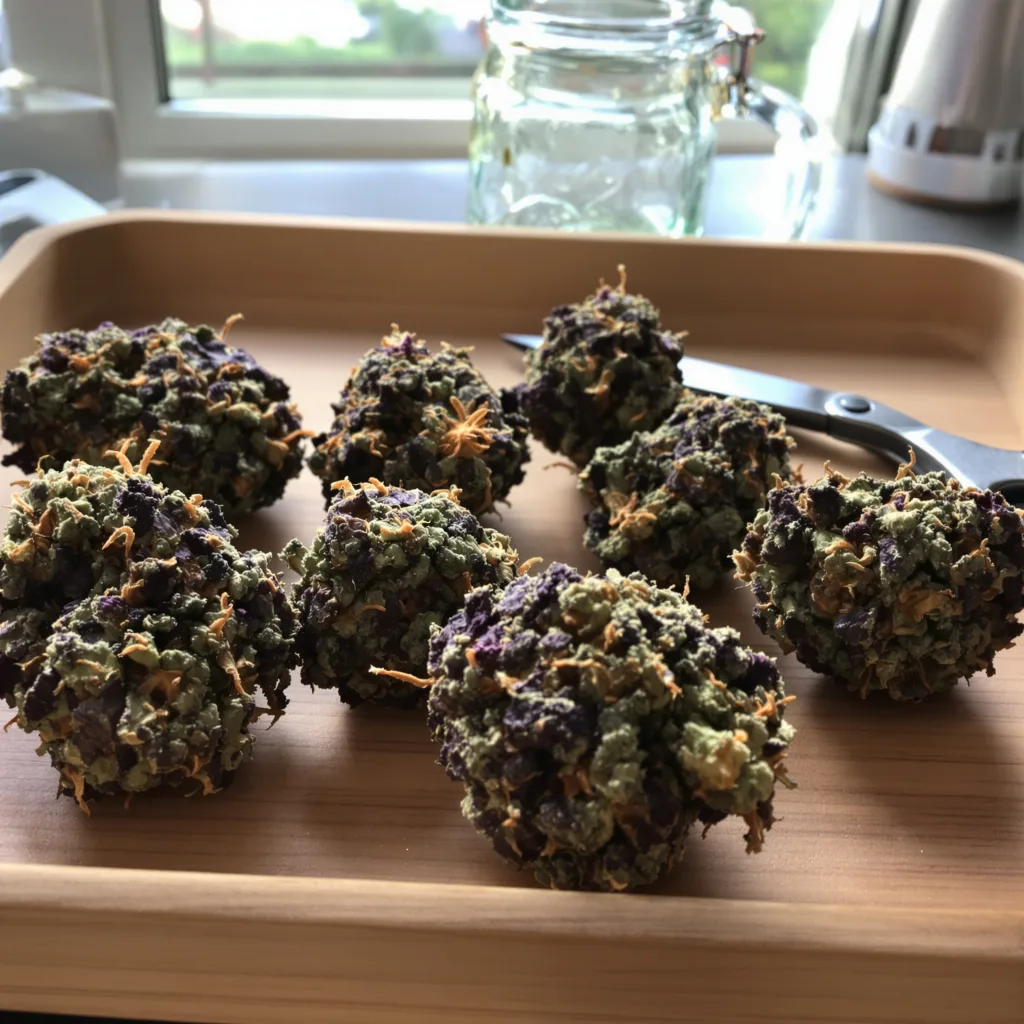 Gator Breath 88% indica / 12% sativa — fleur avec trichomes visibles