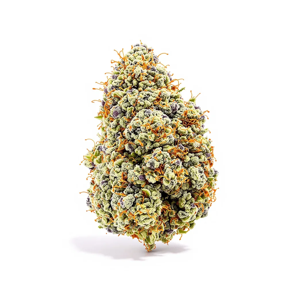 Gelato 44 36% indica / 64% sativa — fleur avec trichomes visibles