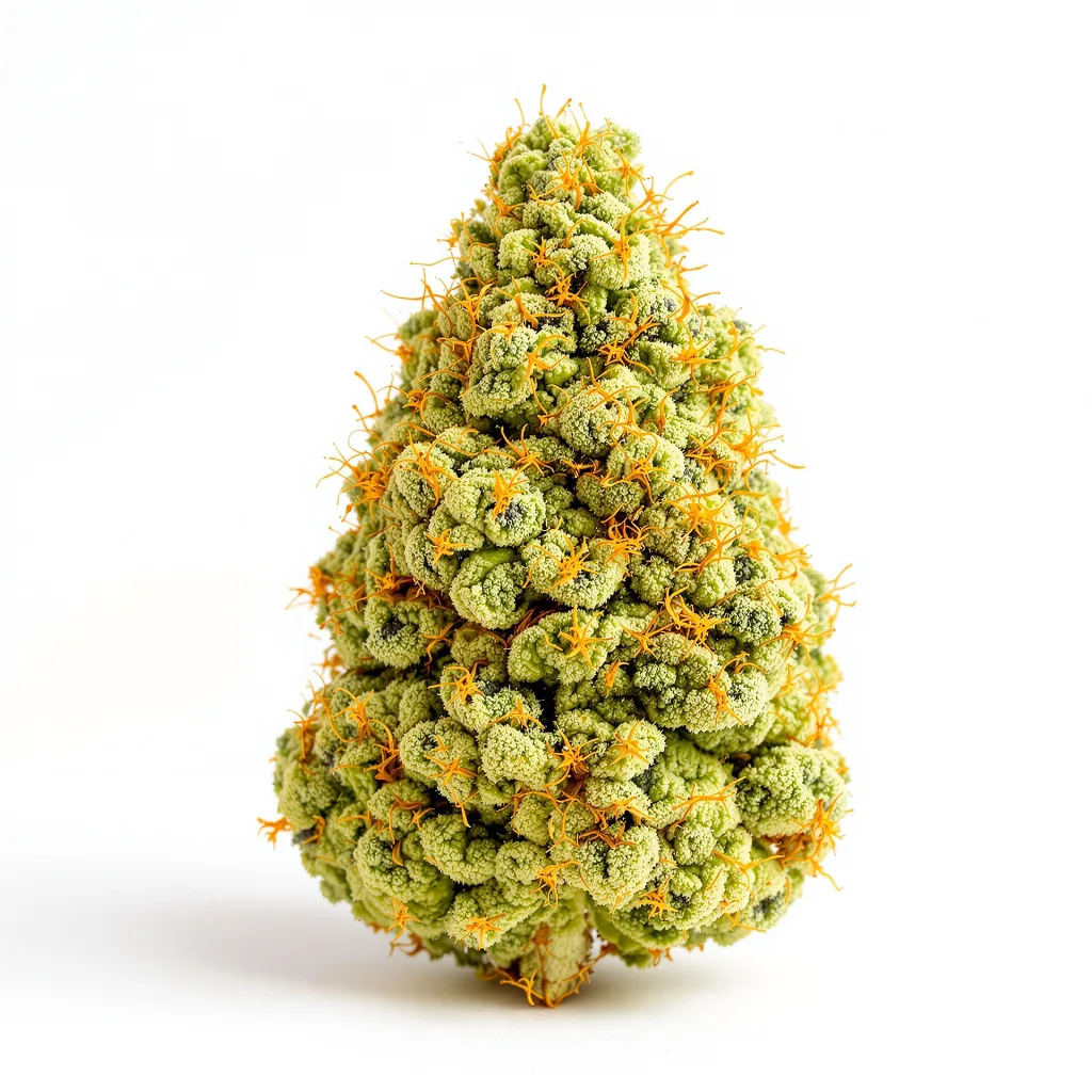 Gelato Cake 6% indica / 94% sativa — fleur avec trichomes visibles