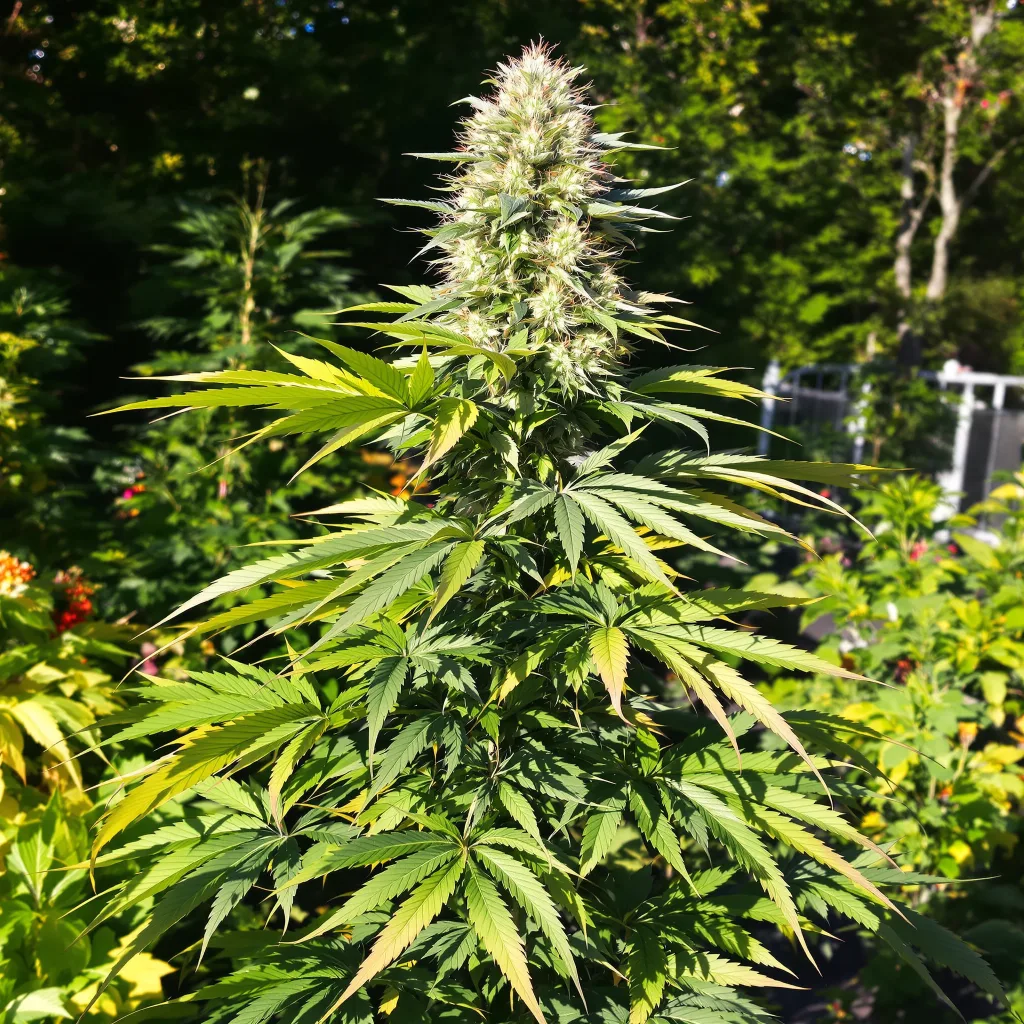 Georgia Pie 50% indica / 50% sativa — fleur avec trichomes visibles