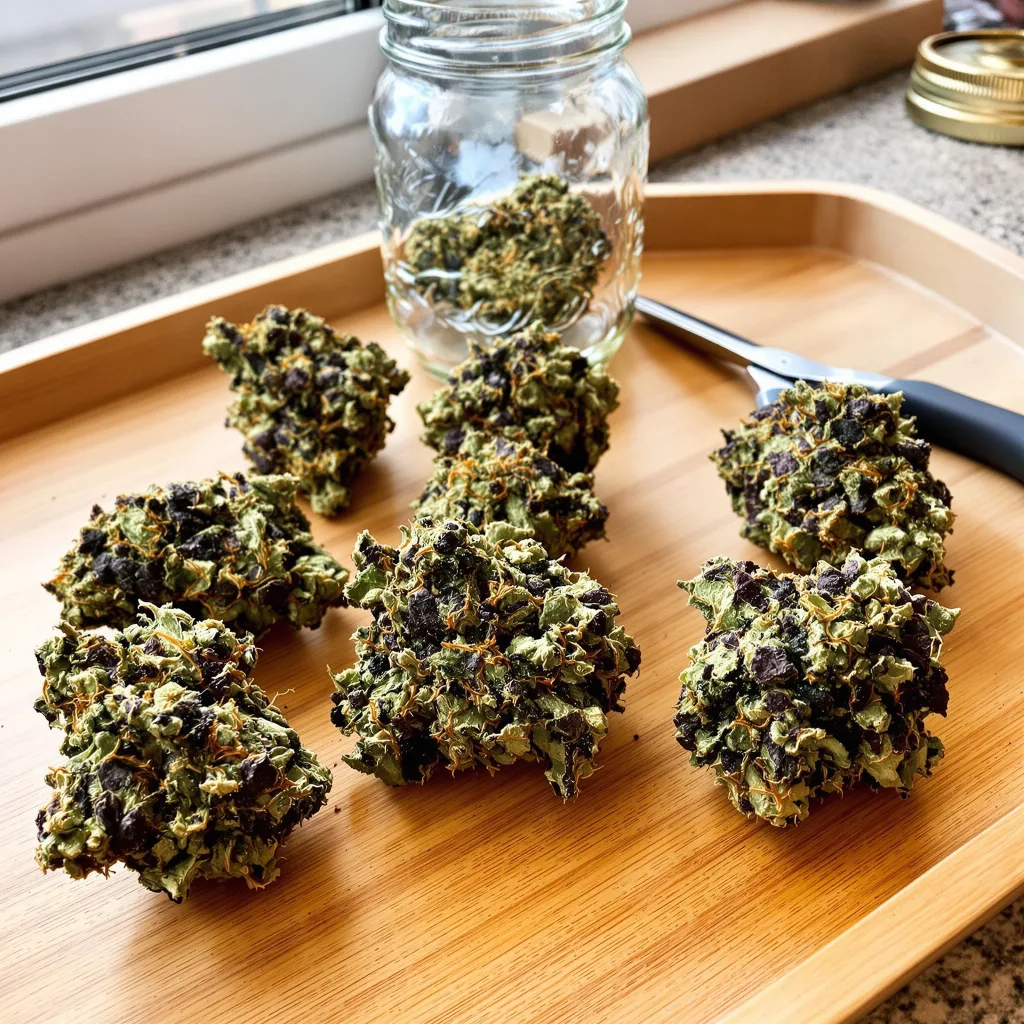 Ghost OG 75% indica / 50% sativa — fleur avec trichomes visibles