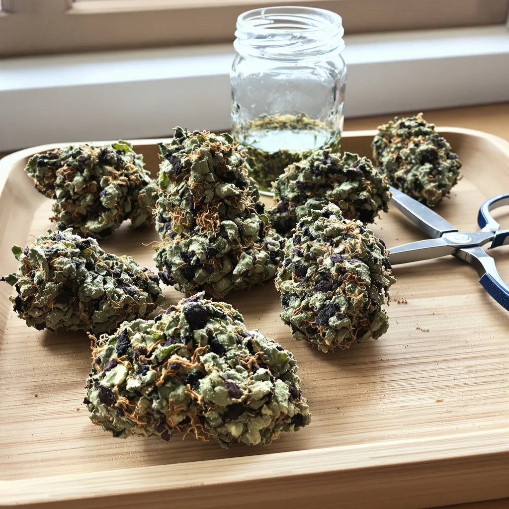 Ghost OG 75% indica / 25% sativa — fleur avec trichomes visibles