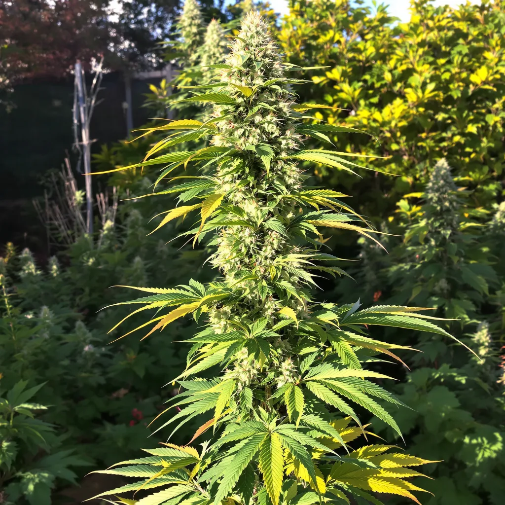Ghost Train Haze 20% indica / 80% sativa — fleur avec trichomes visibles