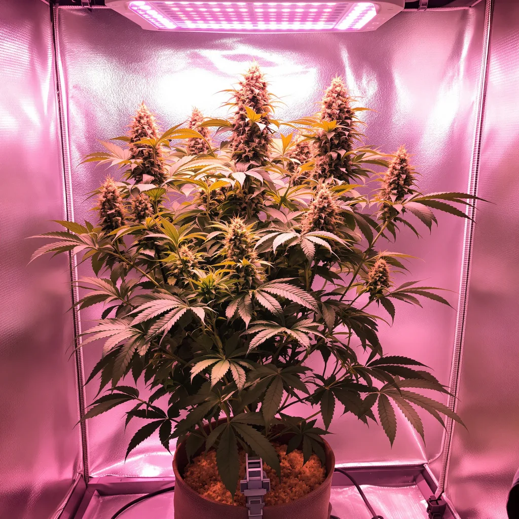 Plante de cannabis GMO Cookies en floraison — 90-130 cm féminisée