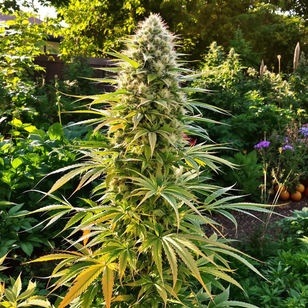 Goat Milk 36% indica / 64% sativa — fleur avec trichomes visibles