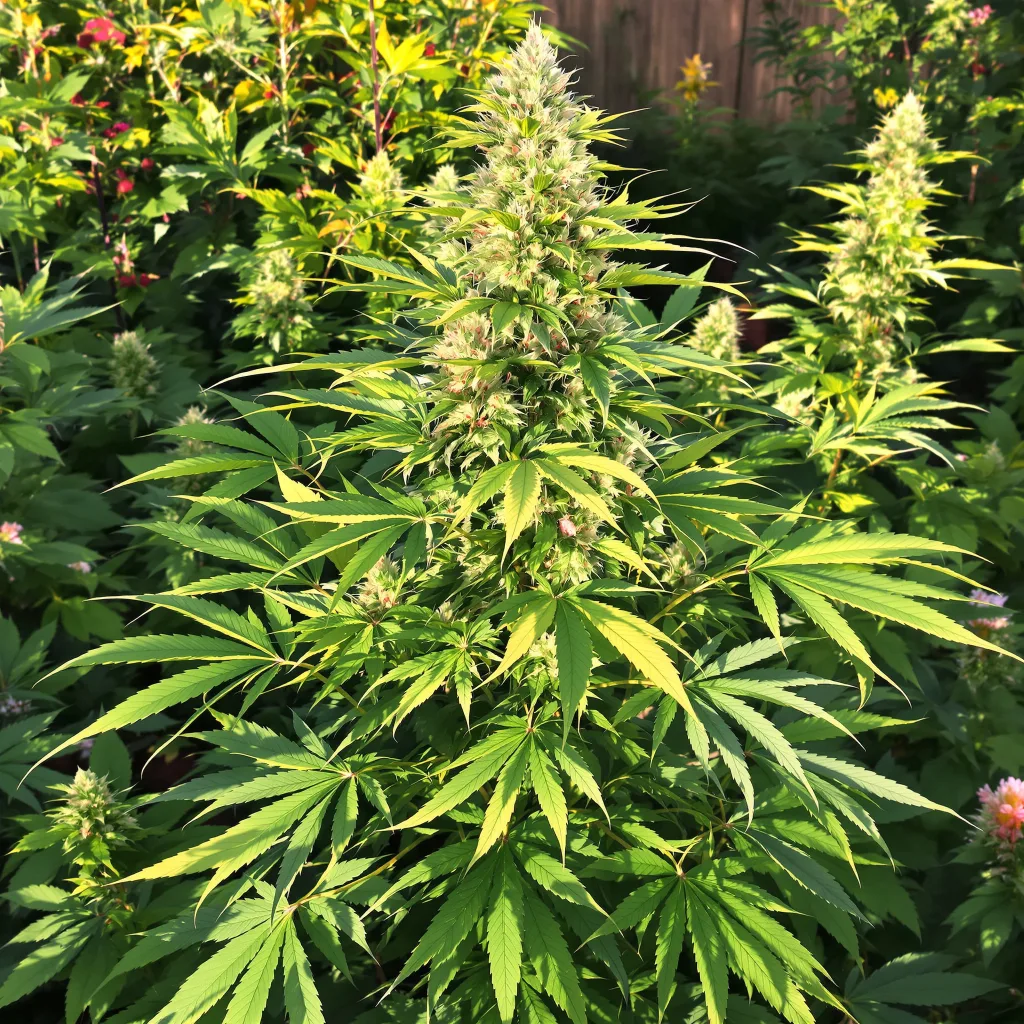 Gobbilygoo 68% indica / 32% sativa — fleur avec trichomes visibles