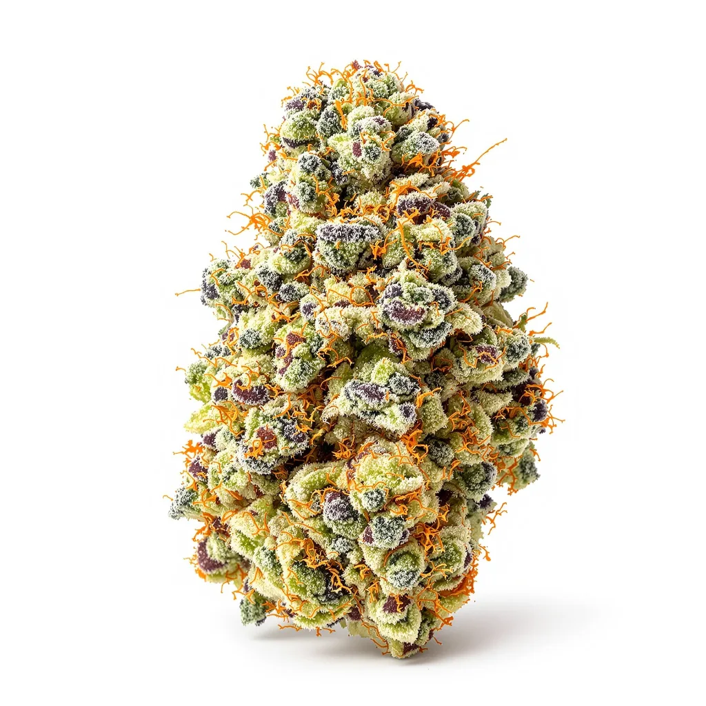 Gobbstopper 35% indica / 65% sativa — fleur avec trichomes visibles
