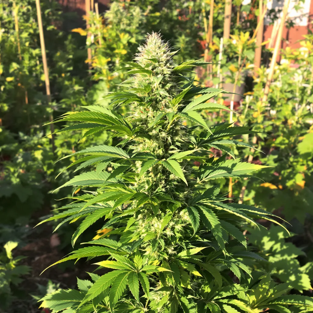 God’s Treat 78% indica / 22% sativa — fleur avec trichomes visibles