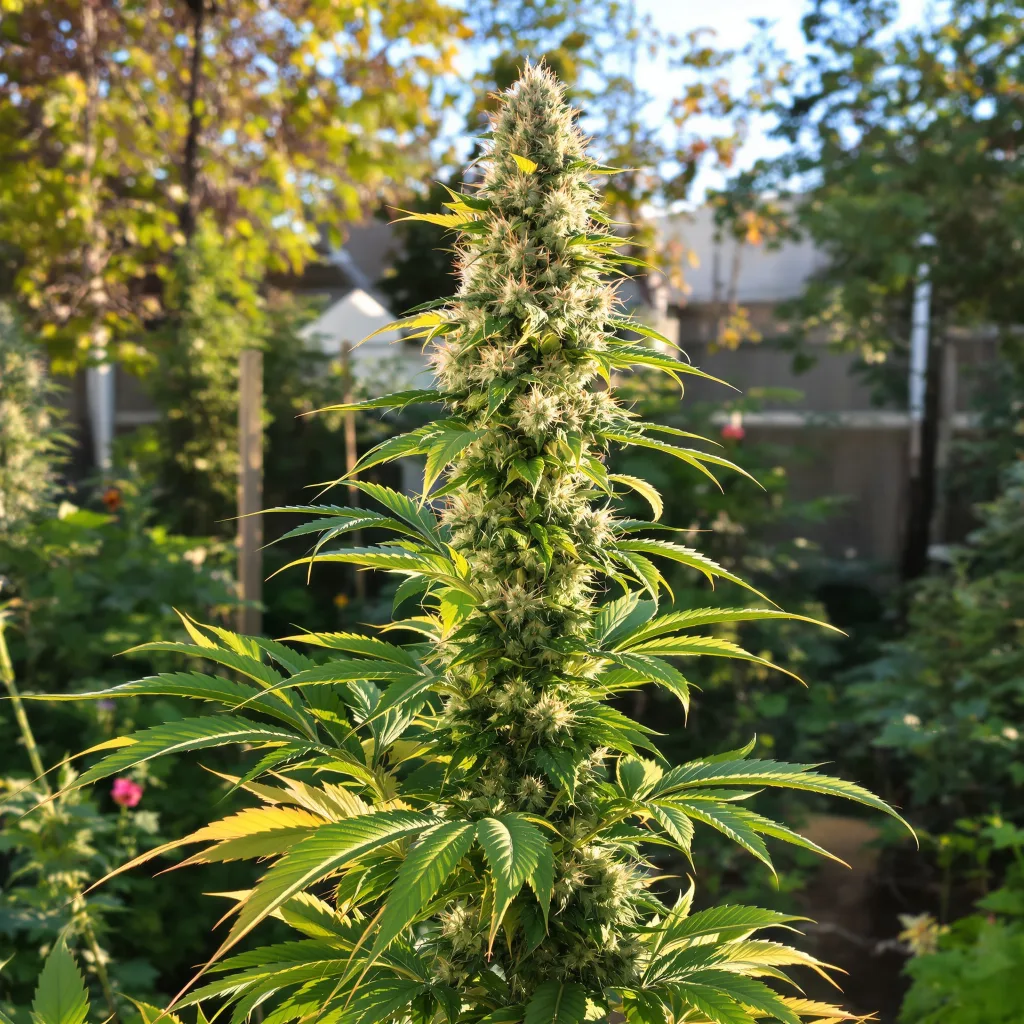 Godzilla Cookies 49% indica / 51% sativa — fleur avec trichomes visibles