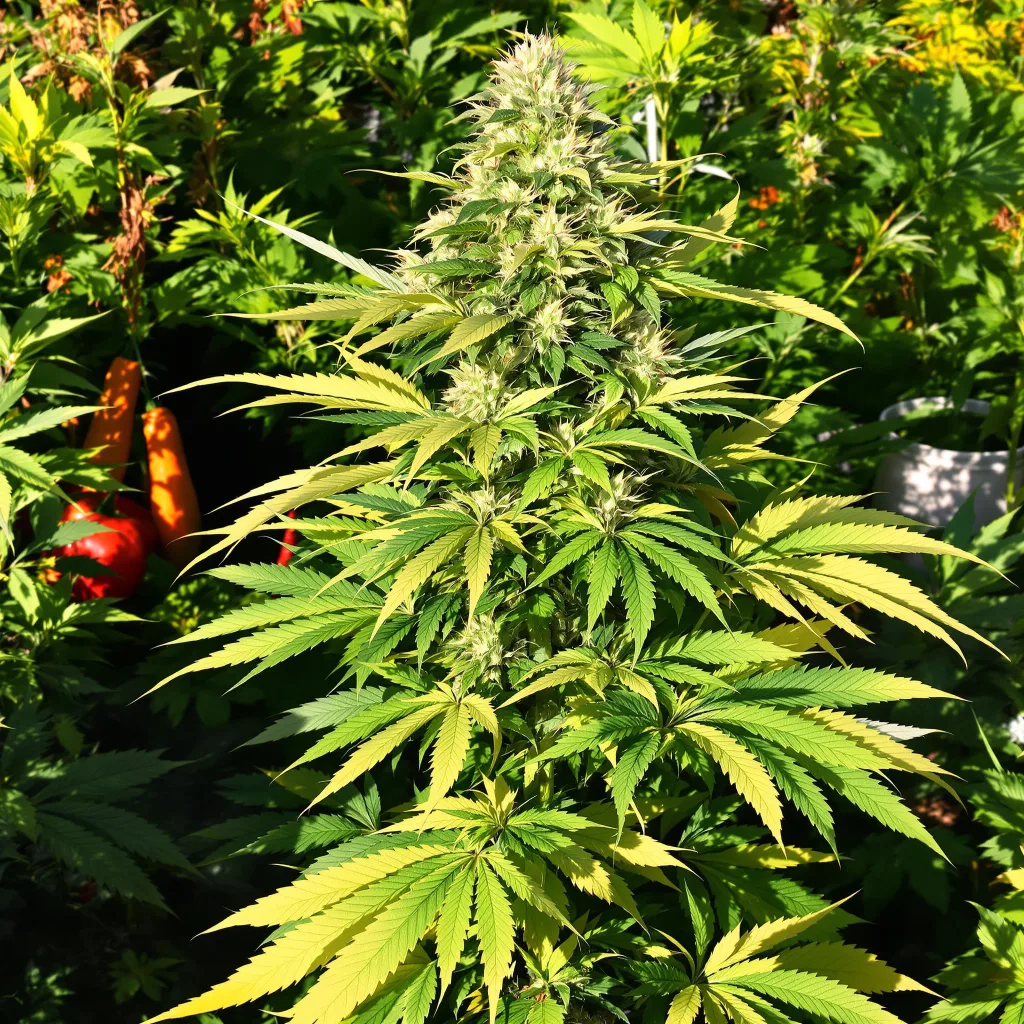 Godzilla 70% indica / 30% sativa — fleur avec trichomes visibles