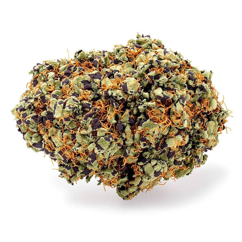Godzilla 70% indica / 30% sativa — fleur avec trichomes visibles