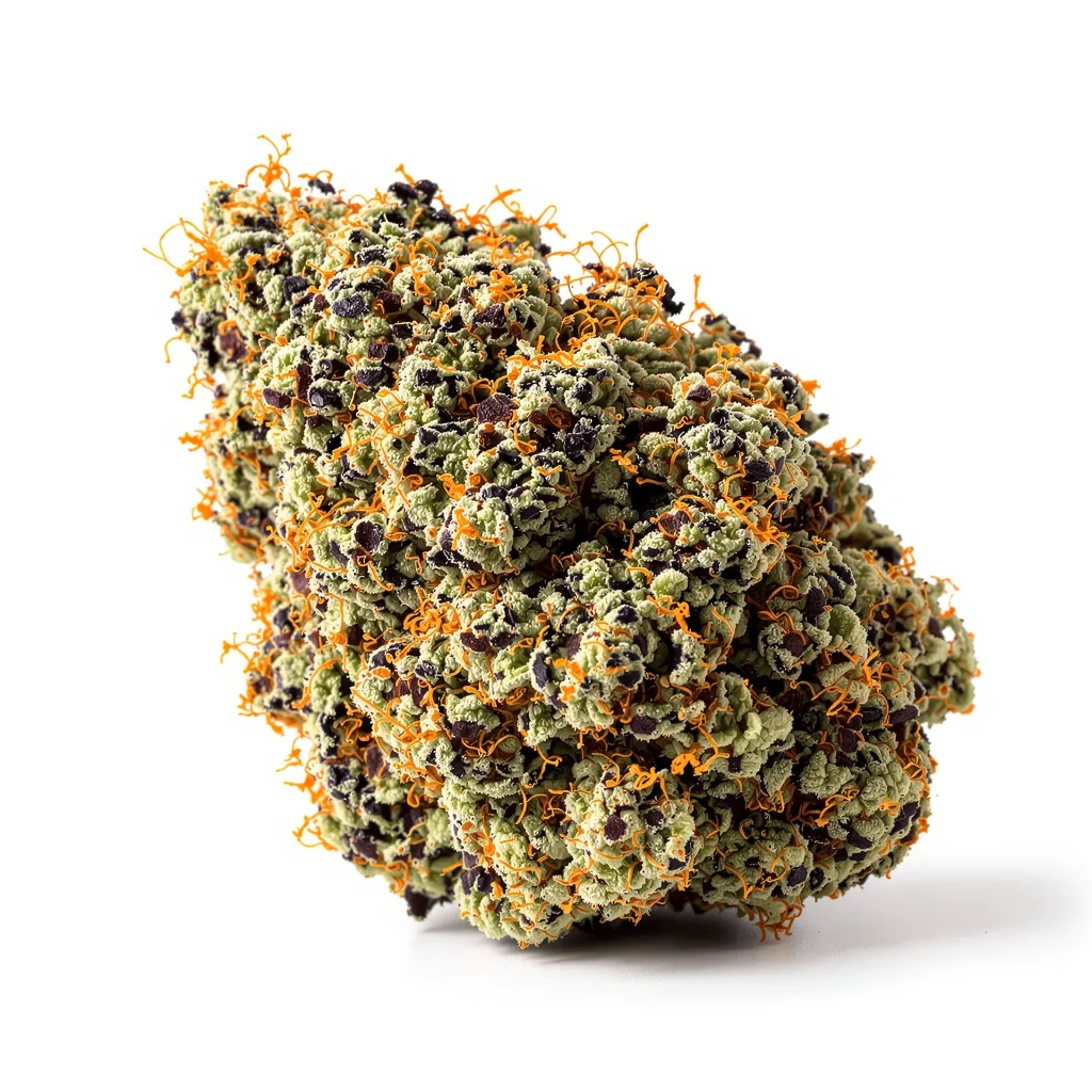 Gold Leaf 88% indica / 12% sativa — fleur avec trichomes visibles