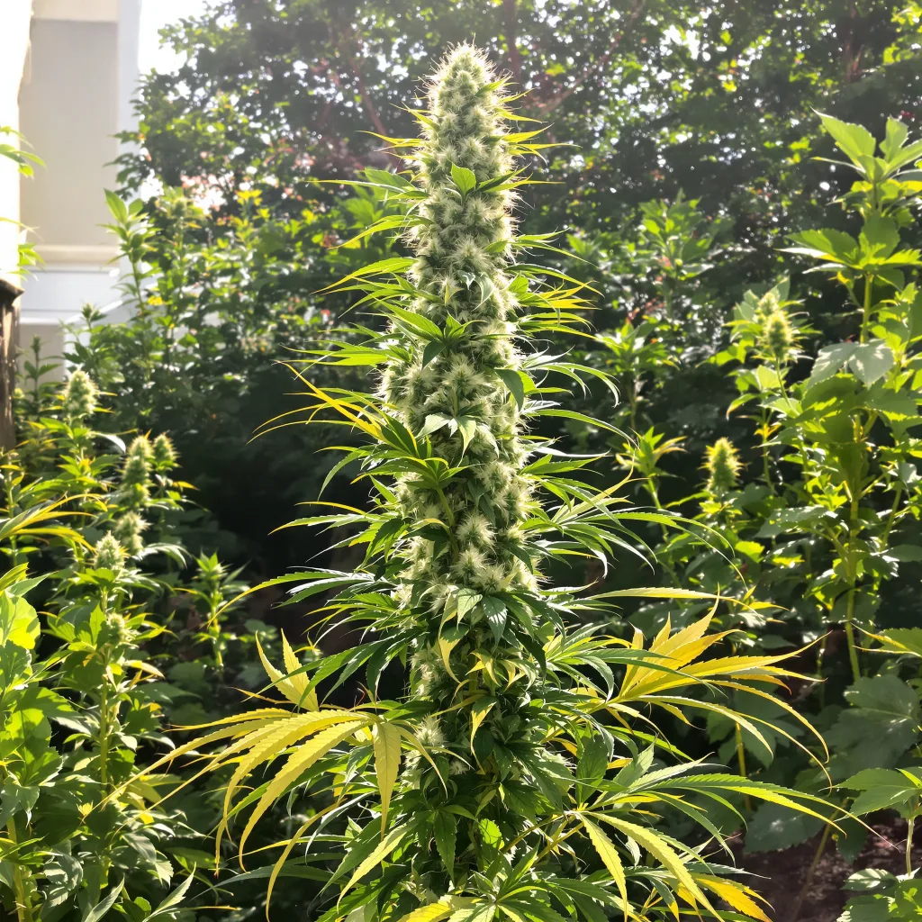 Golden Gate Haze 6% indica / 94% sativa — fleur avec trichomes visibles