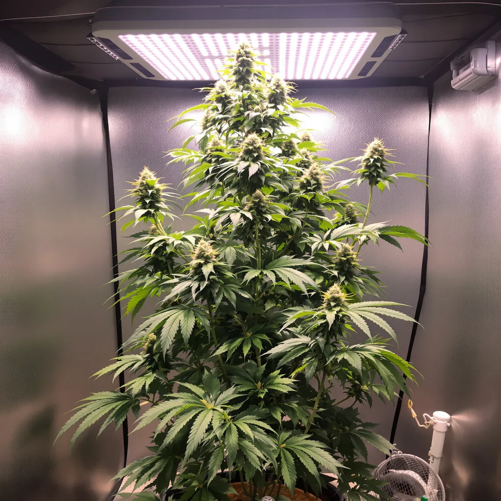 Plante de cannabis Golden Goat en floraison — 150-200 cm féminisée