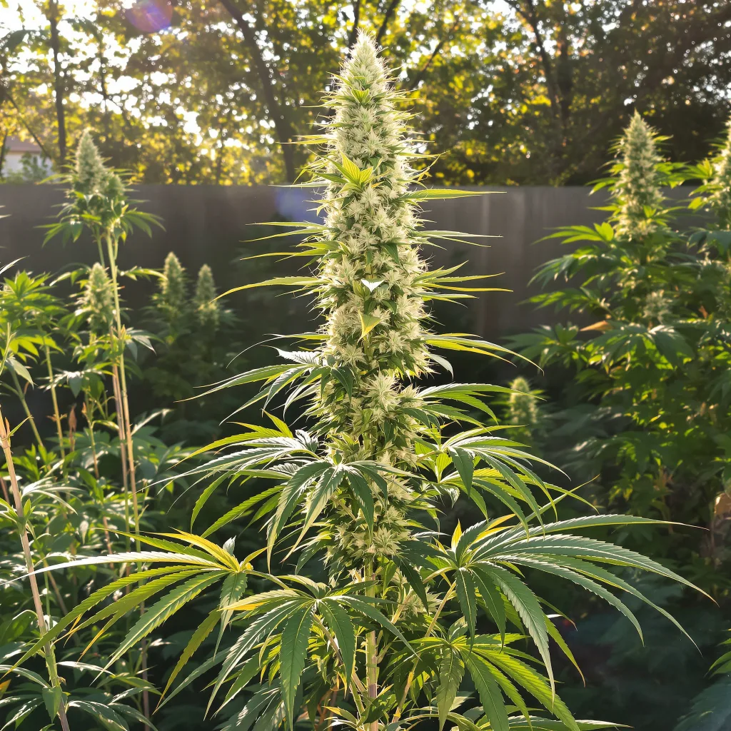Golden Goat 6% indica / 94% sativa — fleur avec trichomes visibles
