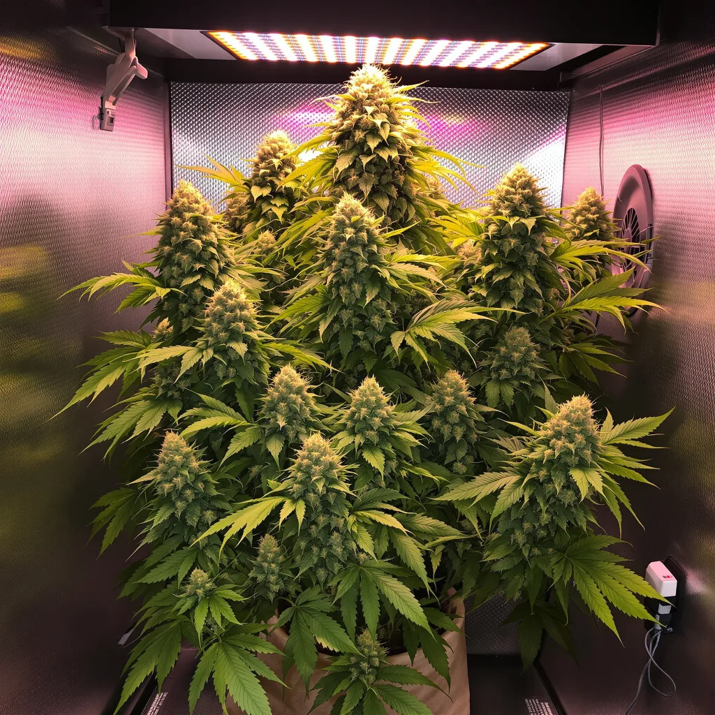 Plante de cannabis Golden Nugget en floraison — 60-100 cm autofloraison