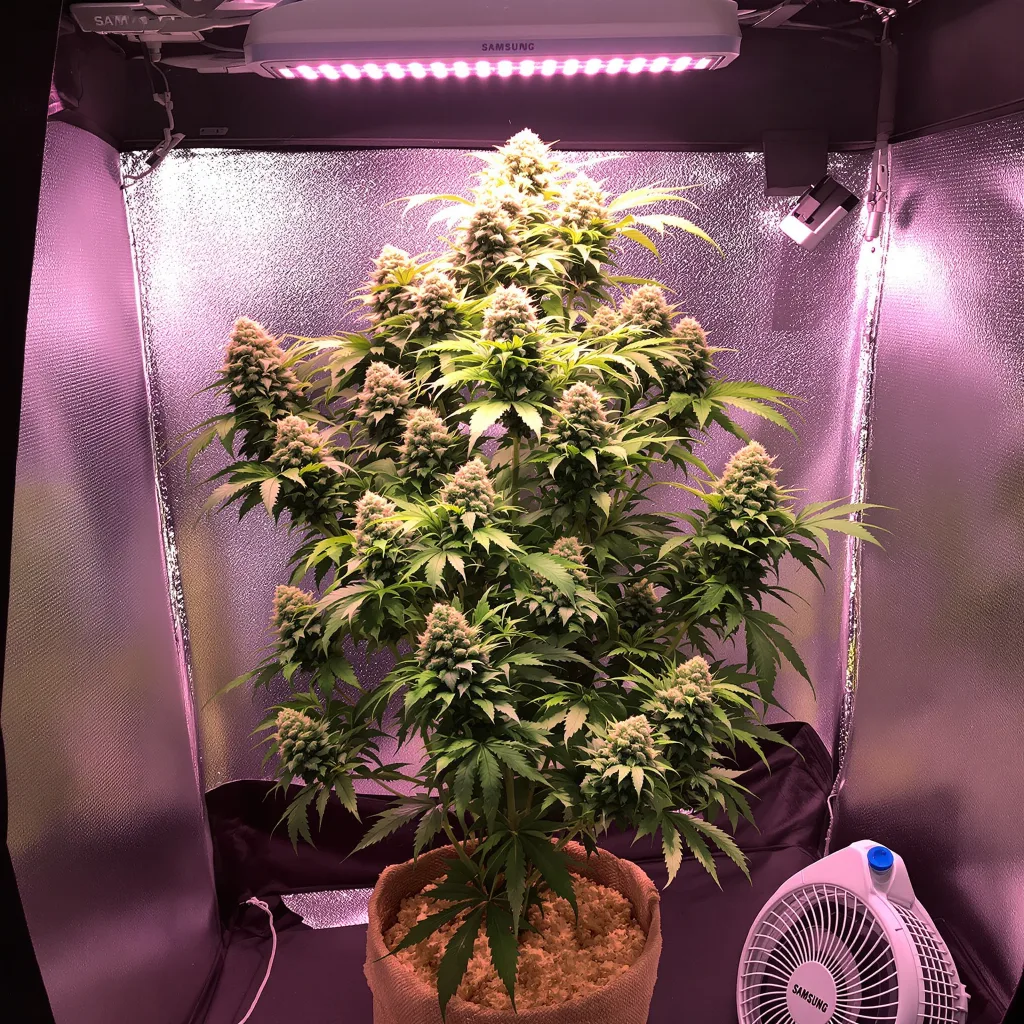 Plante de cannabis Golden Nugget en floraison — 120-180 cm féminisée