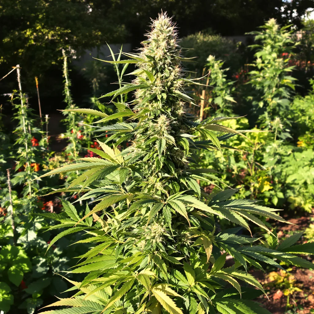 Golden Ticket 50% indica / 50% sativa — fleur avec trichomes visibles