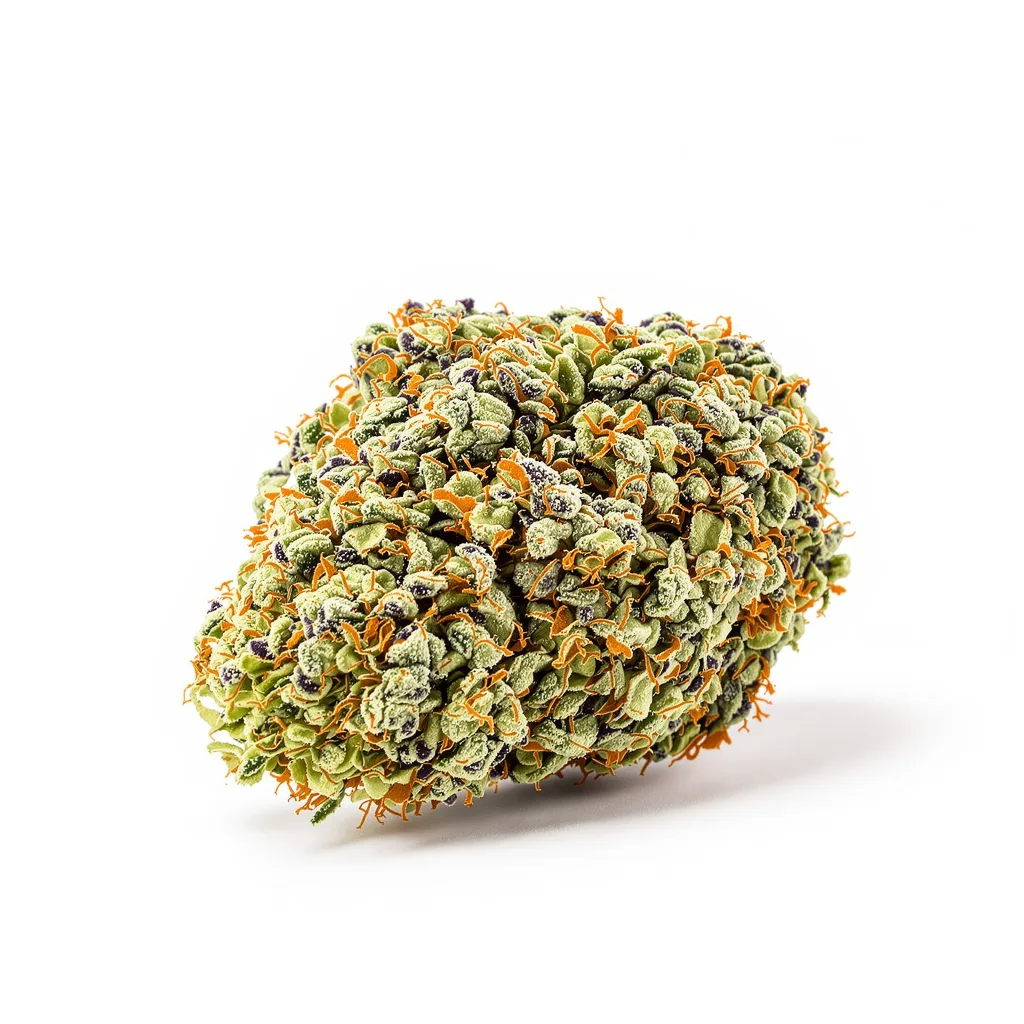 Gorilla Glue #4 60% indica / 50% sativa — fleur avec trichomes visibles