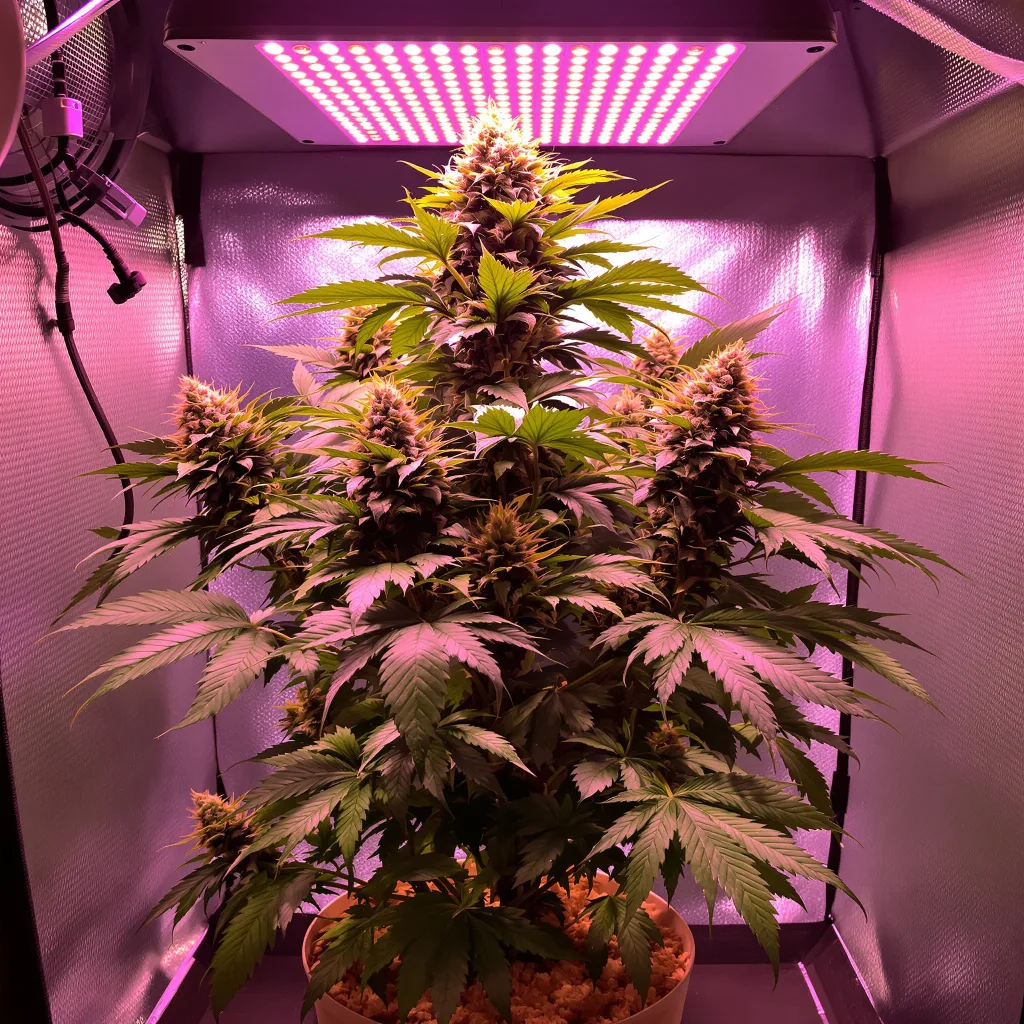 Plante de cannabis Grand Doggy Purps en floraison — 90-130 cm féminisée