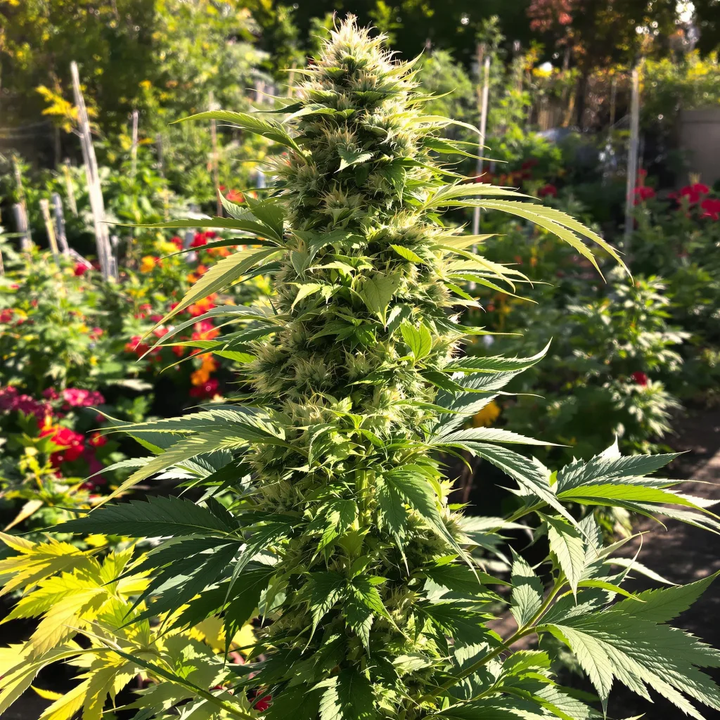 Grape Gas 60% indica / 40% sativa — fleur avec trichomes visibles