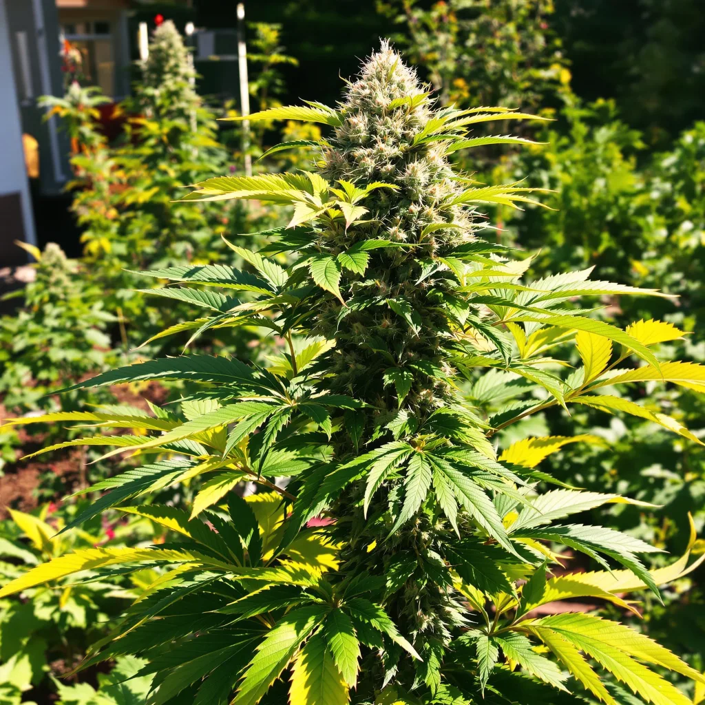 Grape Gelato 57% indica / 43% sativa — fleur avec trichomes visibles