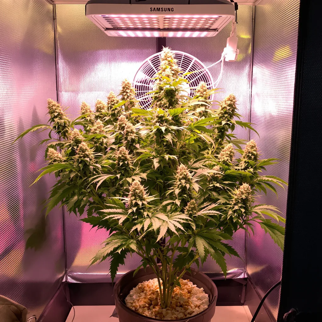 Plante de cannabis Grape God en floraison — 90-130 cm féminisée