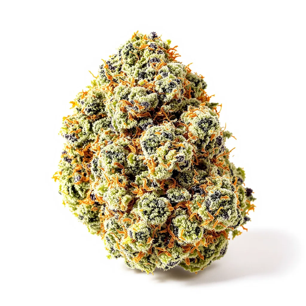 Grape Guava 41% indica / 59% sativa — fleur avec trichomes visibles