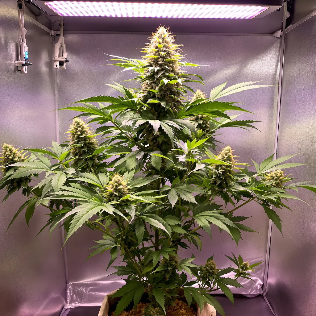 Plante de cannabis Grape Inferno en floraison — 60-100 cm autofloraison