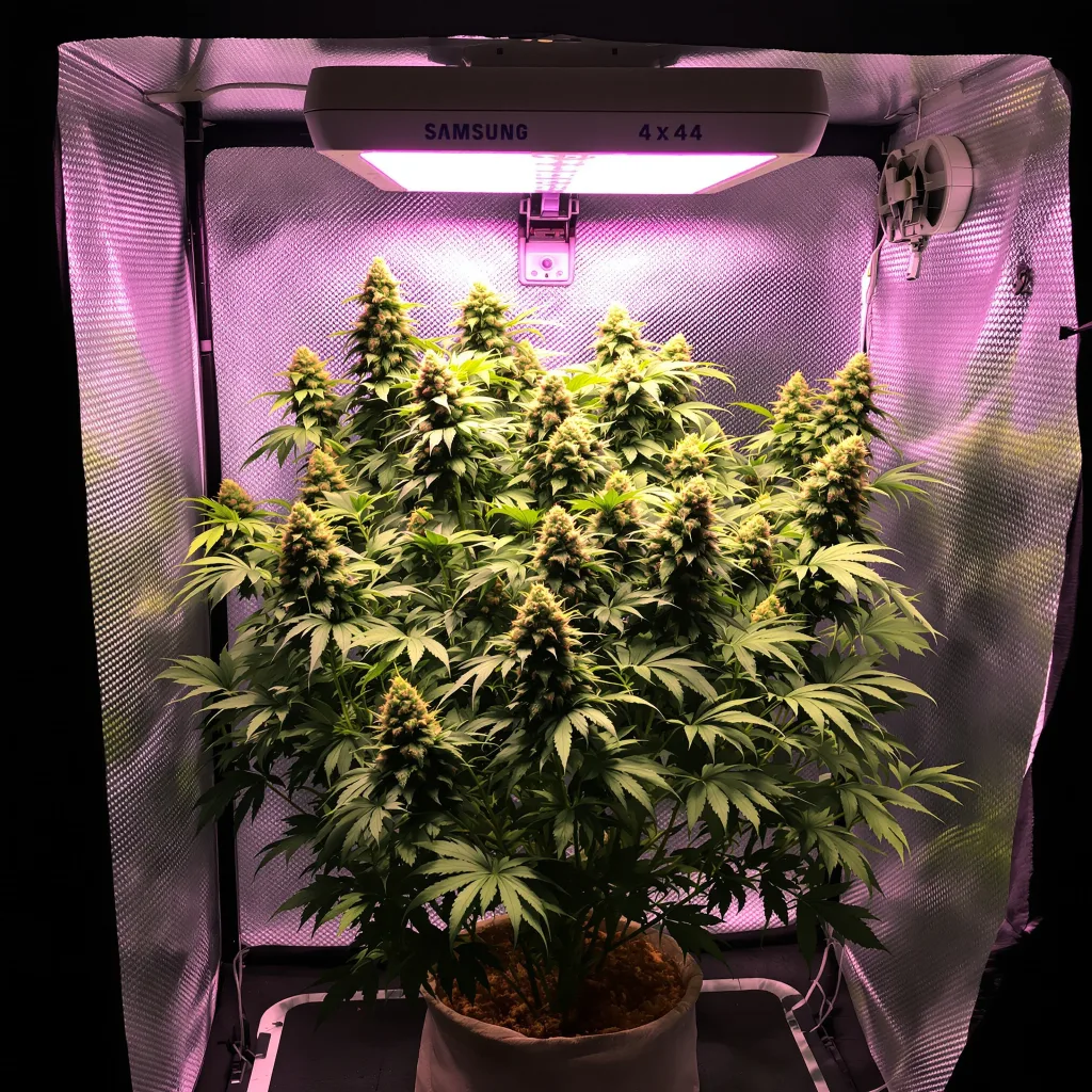 Plante de cannabis Grape Inferno en floraison — 90-130 cm féminisée