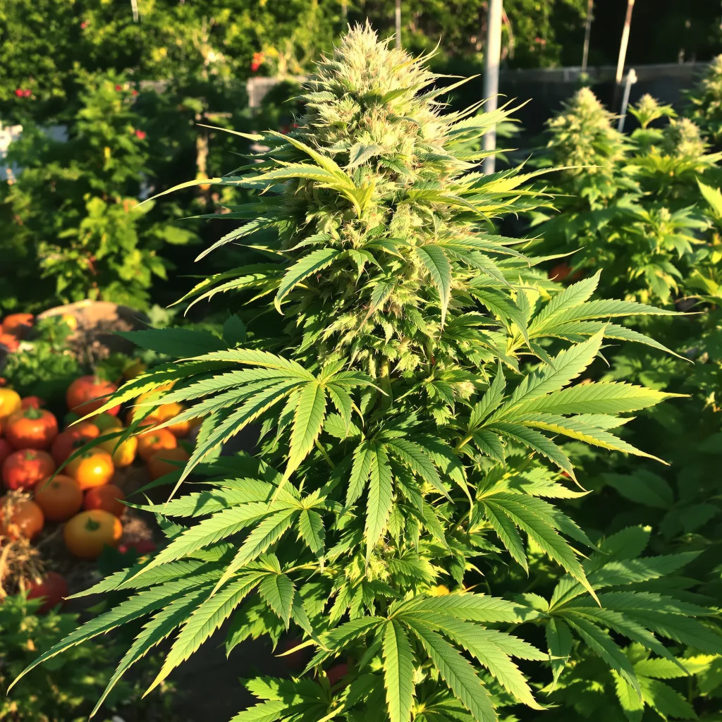 Grape Inferno 79% indica / 21% sativa — fleur avec trichomes visibles