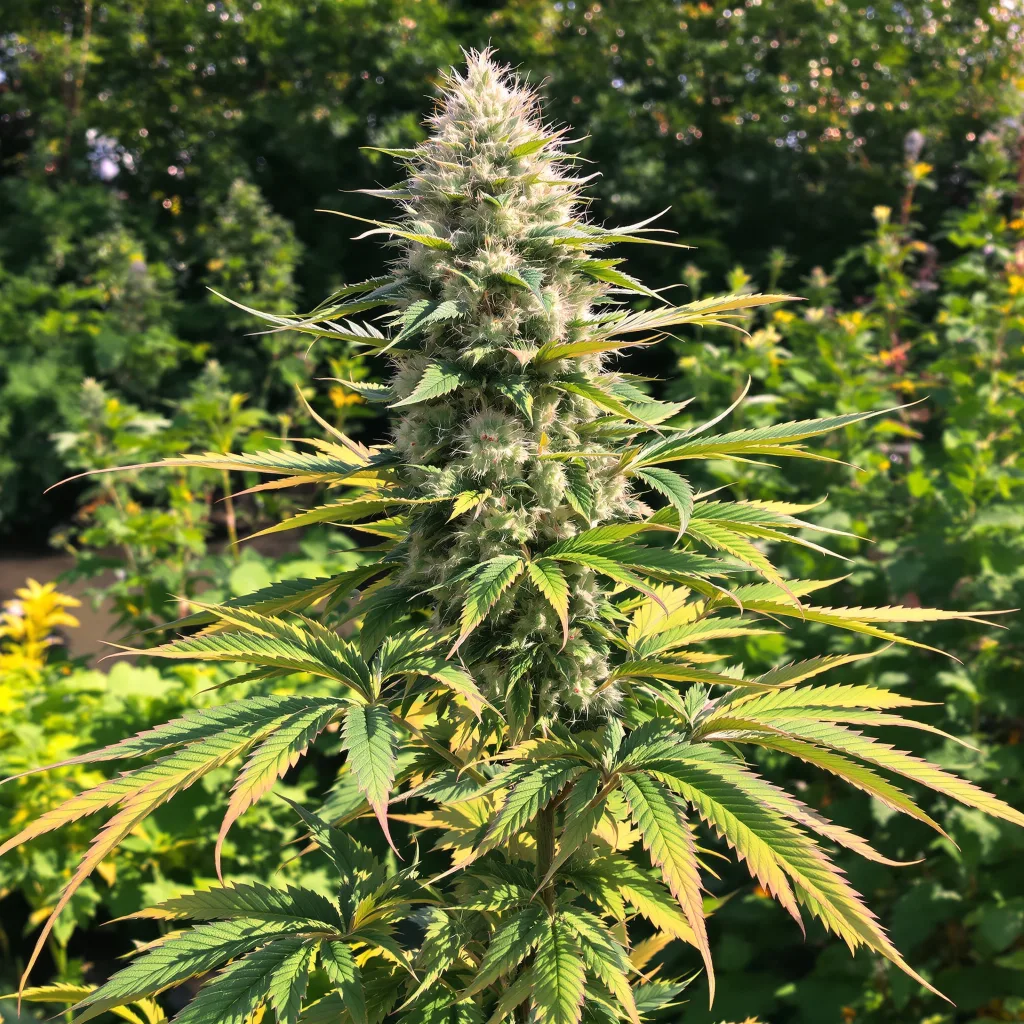 Grape Kush 40% indica / 60% sativa — fleur avec trichomes visibles