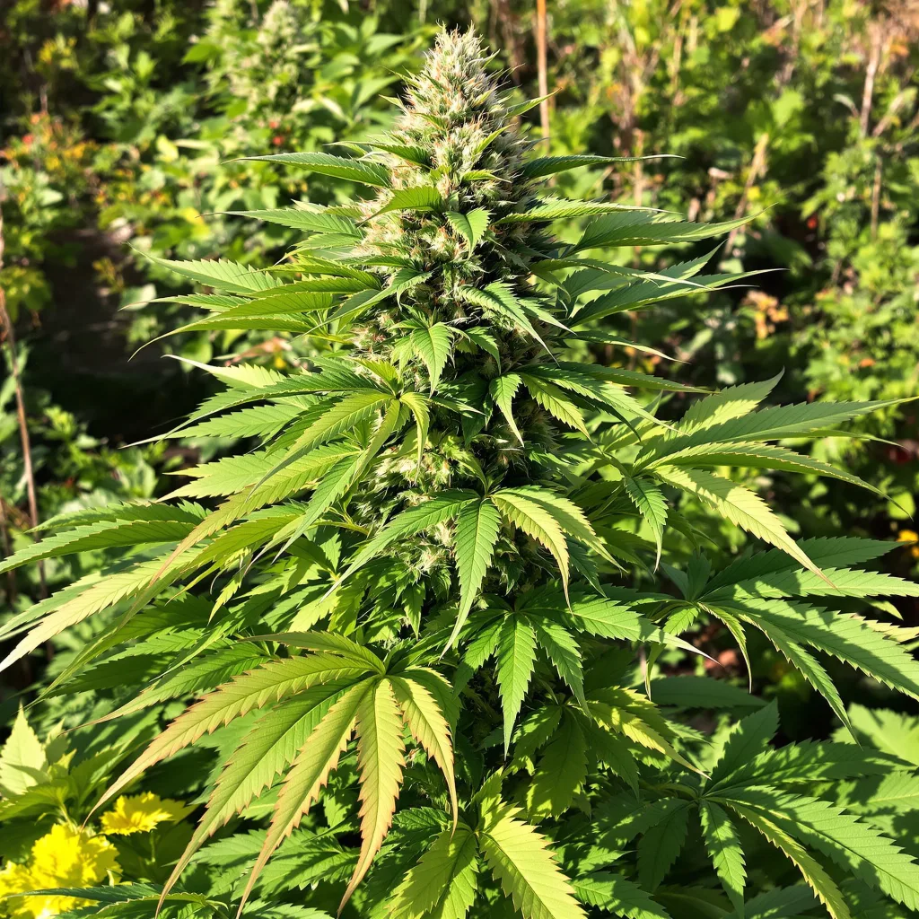 Grape OX 71% indica / 29% sativa — fleur avec trichomes visibles