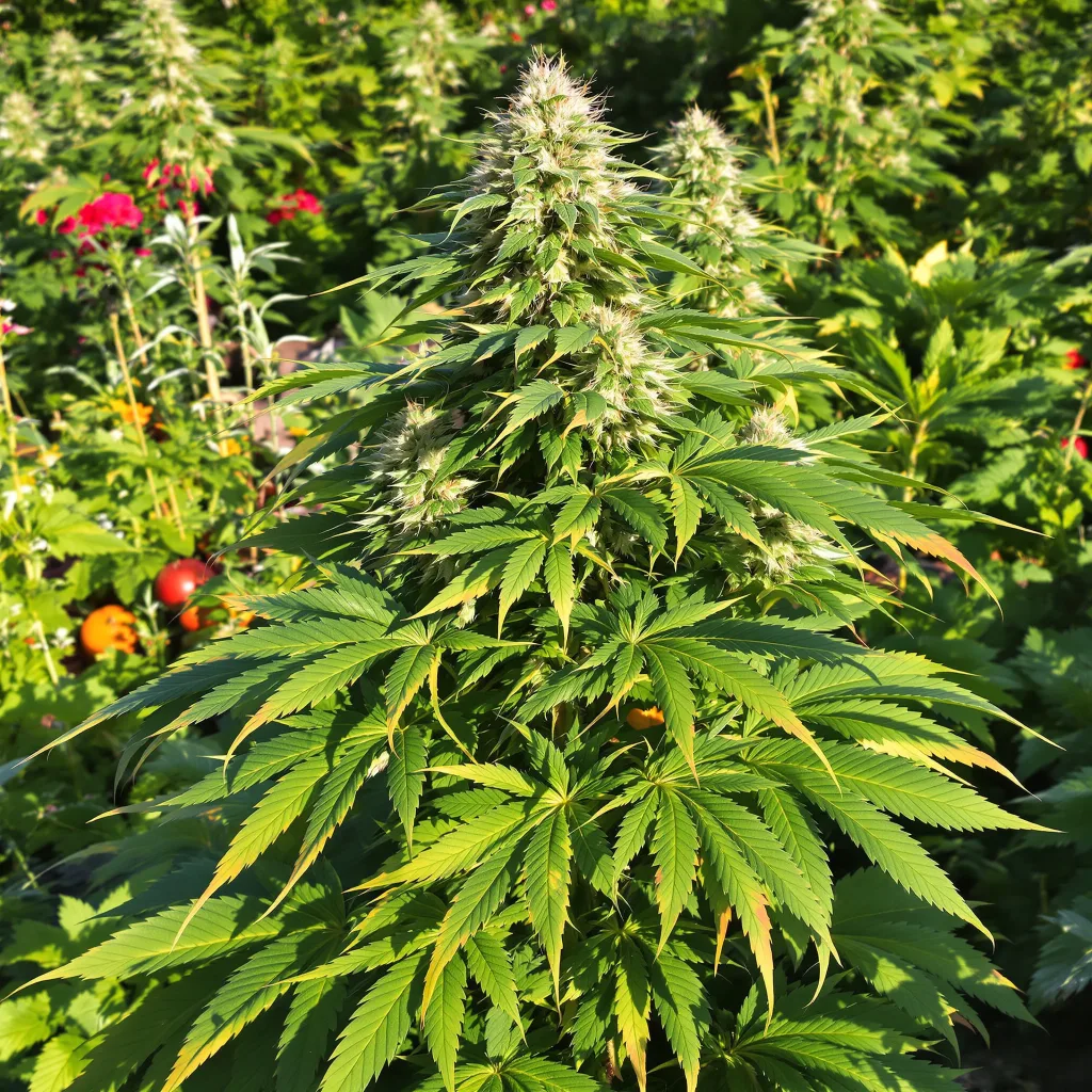 Grape Skunk 88% indica / 12% sativa — fleur avec trichomes visibles