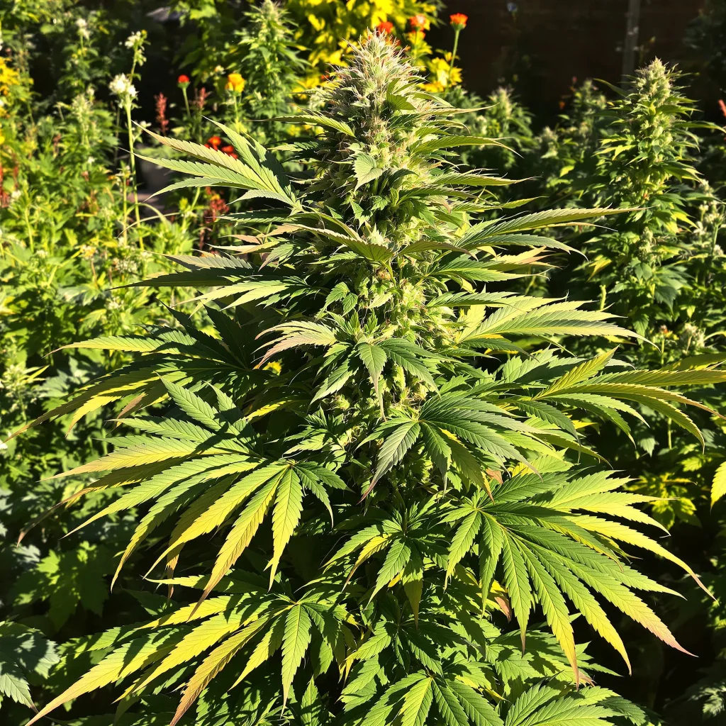 Grape Skunk 88% indica / 12% sativa — fleur avec trichomes visibles