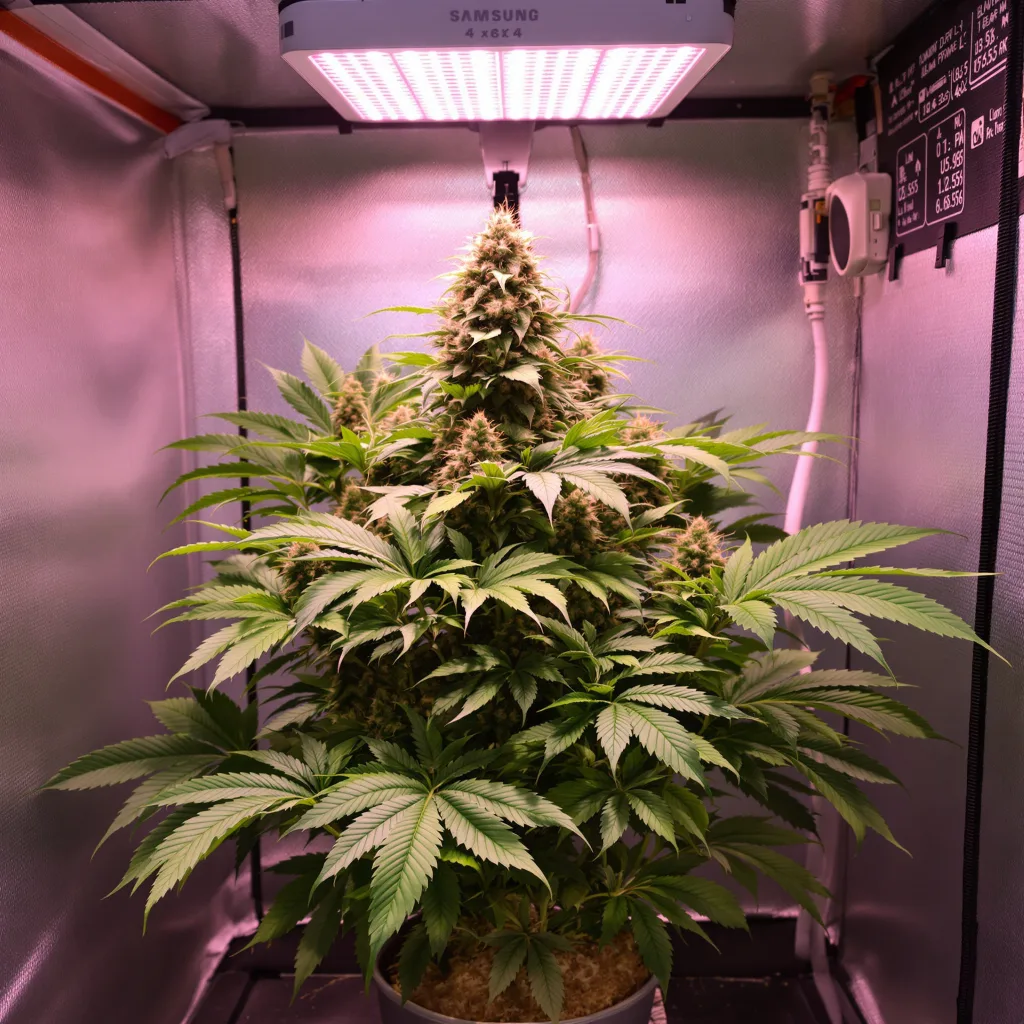 Plante de cannabis Grape Soda en floraison — 60-100 cm autofloraison