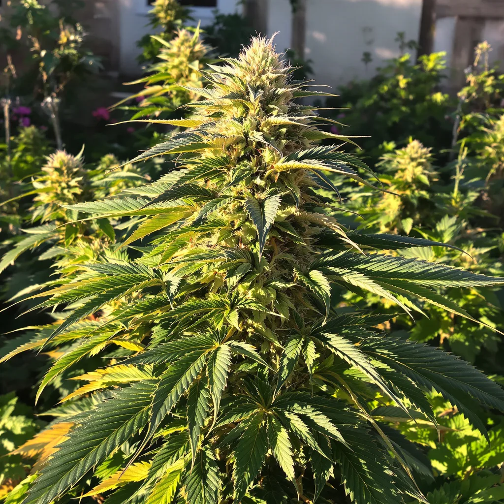 Grape Valley Kush 81% indica / 19% sativa — fleur avec trichomes visibles