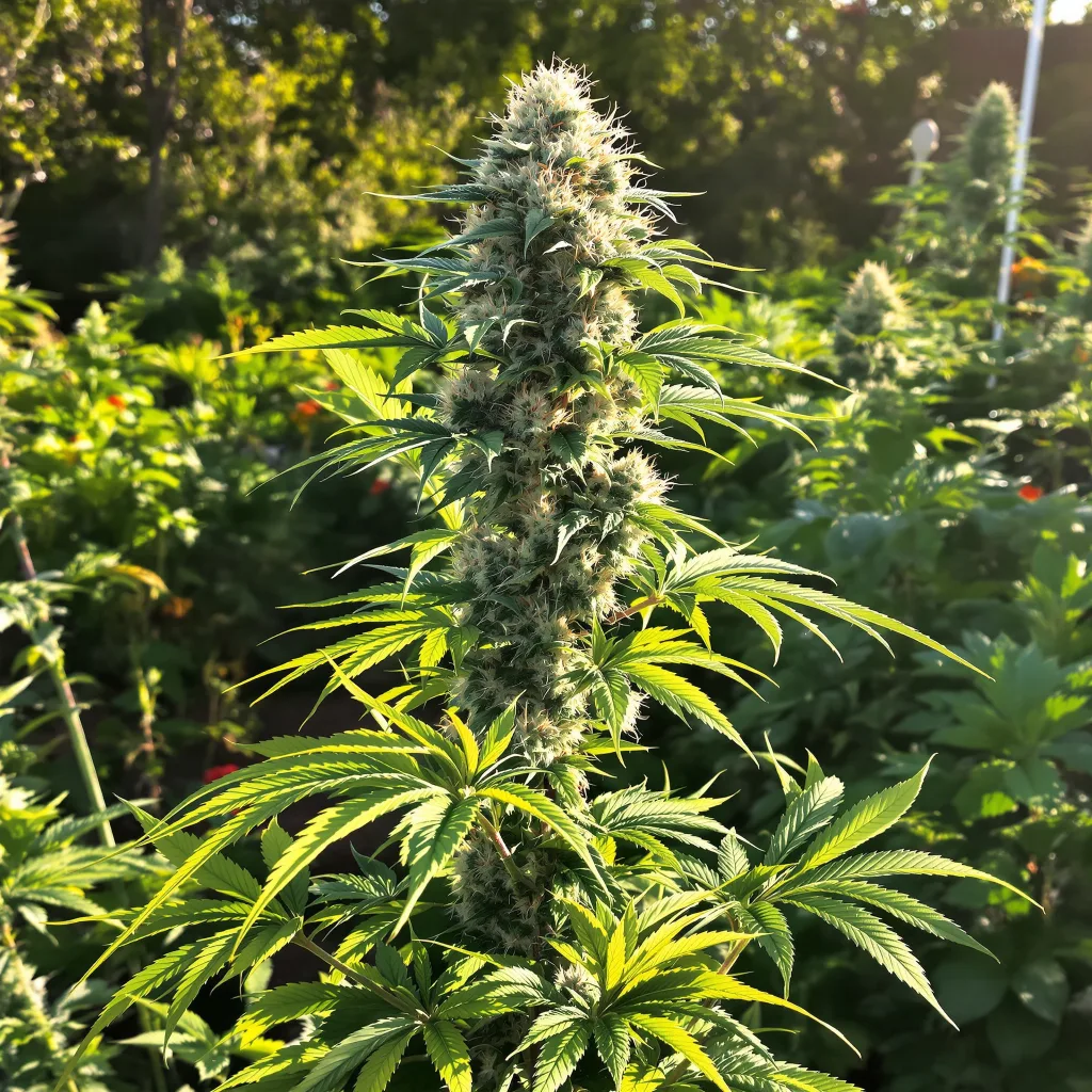 Grapefruit Diesel 60% indica / 40% sativa — fleur avec trichomes visibles