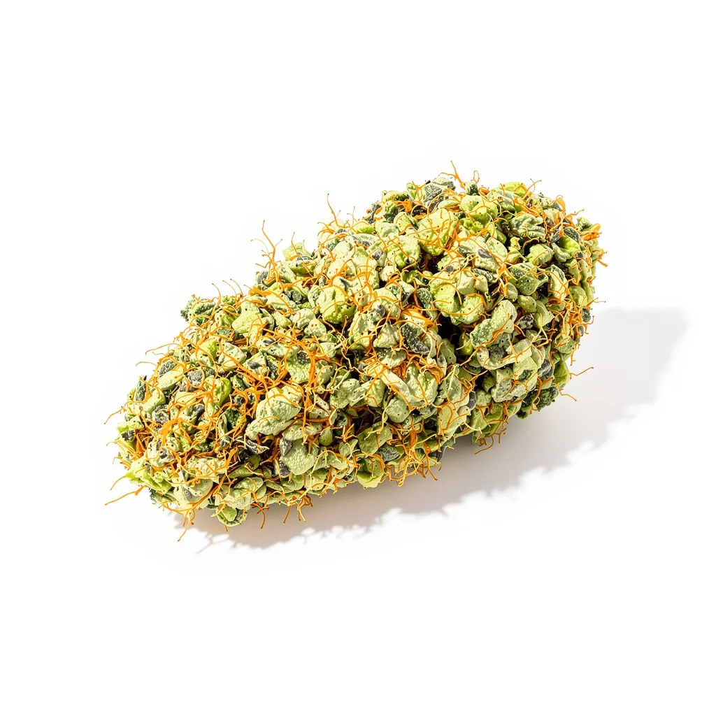 Grapefruit 30% indica / 70% sativa — fleur avec trichomes visibles